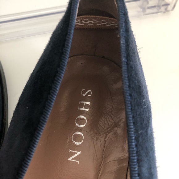 Shoon Navy Blue Suede Loafers - Picture 9 of 9